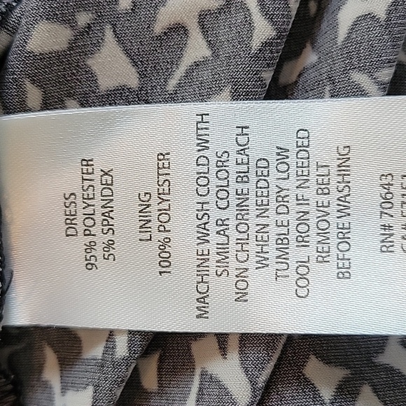 JESSICA H size 10 black & white midi dress - Picture 5 of 5